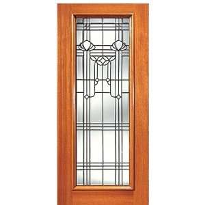  Q Series 36x84 Mahogany Clear Beveled Glass Door