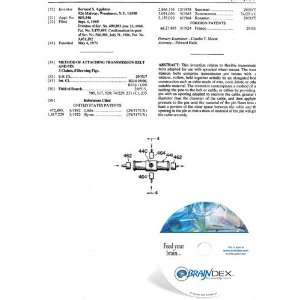  NEW Patent CD for METHOD OF ATTACHING TRANSMISSION BELT 