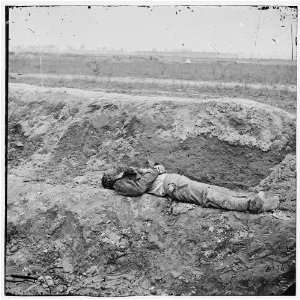 Petersburg,Virginia. Dead Confederate soldier