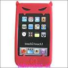 For iPod Touch 2 3 2G 3G Red Devil Demon Soft Gel Silicone Back Case 