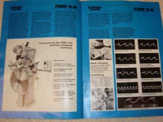 Vtg Original Vollmer Catalog~FSMK10M Saw Sharpener~Tool  