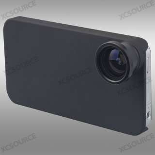 in 1 Wide Angle Fish eye Lens + Back Case + Pouch for iPhone 4 4S 4G 