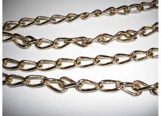 D00379 3 feet Brass Coated Steel Chain Lg Twist Link  
