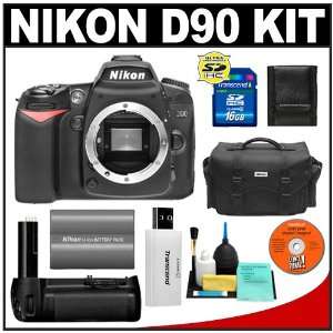  Nikon D90 Digital SLR Camera Body + Nikon MB D80 Battery 