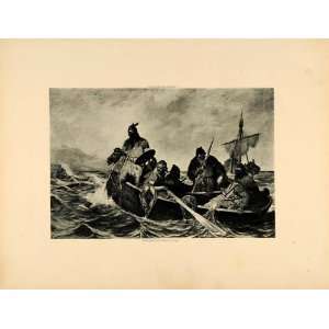  1894 Leif Ericson Norse Explorer Vineland Viking Ship 