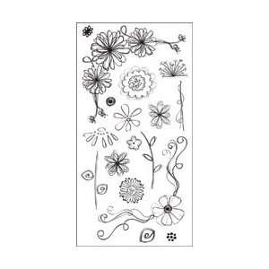   Paper Company Clear Stamps 4X8 Sheet   Whimsy Floral by Paper Company