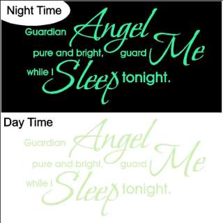Glow In The Dark Nursery Wall Quotes Words Saying Decal  