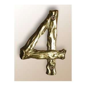  Twisted Twig Metal Cast House Number   #4