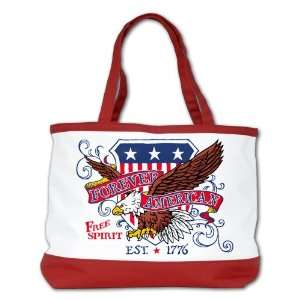   Bag Purse (2 Sided) Red Forever American Free Spirit Eagle And US Flag