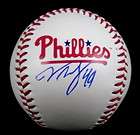 vance worley signed phillies logo ball autograph baseba expedited 