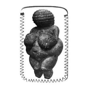  The Venus of Willendorf, side view of female 