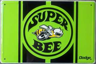 Super Bee Dodge Muscle Car Man Cave Rec Room Metal Sign  
