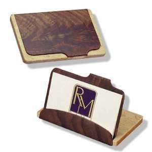   Creations Handcrafted Wood Business Card Holder Stand 