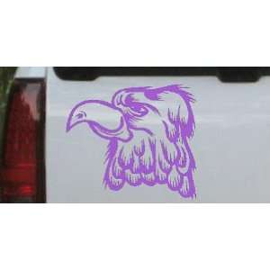 Purple 14in X 15.4in    Cartoon Eagle Head Animals Car Window Wall 
