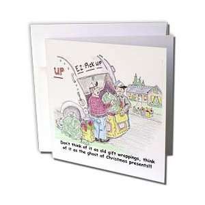   Cartoon about Garbage Collection at Christmas   Greeting Cards 12