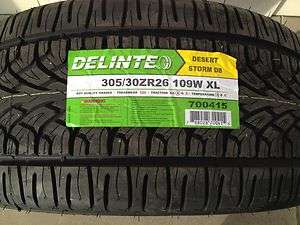 305 30 26 DELINTE 4 new tires 305 30 26 / 3053026  