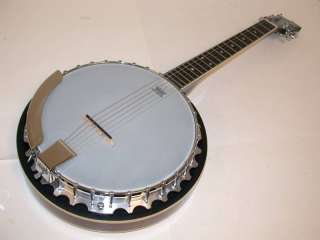 Jay Turser JTBN 306 6 String Banjo, Remo™ Coated Head, Mahogany 
