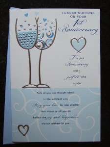 1st 25th 30th 40th 50th 60th ~ WEDDING ANNIVERSARY CARD  