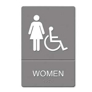 New   ADA Sign, Women Restroom Wheelchair Accessible Symbol, Molded 