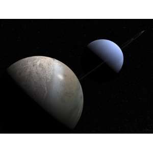  of the Gas Giant Planet Neptune and its Largest Moon Triton 