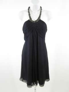 NWT CATHERINE MALANDRINO Black Halter Top Dress 4 $475  