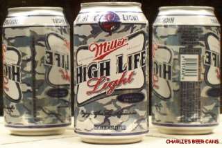 MILLER BEER A/A CAN  GREY CAMO // MILWAUKEE WISC 346  