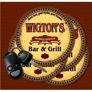  WIGTONS Family Name Bar & Grill Coasters Kitchen 