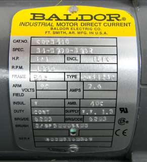 BALDOR 1750 RPM DC MOTOR WINDMILL 90 VOLT 3/4 HP NEW  