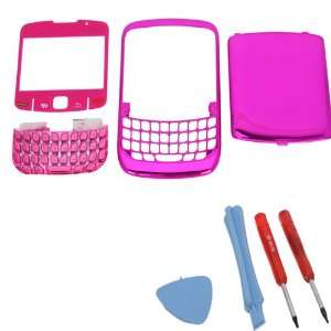 Replacement 4 Piece Plating Housing for BlackBerry Curve 8520 Rose Red 