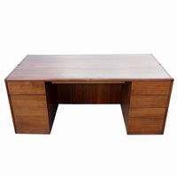  walnut wood vintage desk office this is for a wood with chrome metal 
