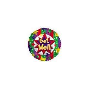    18 Get Well Colorful Burst   Mylar Balloon Foil Toys & Games