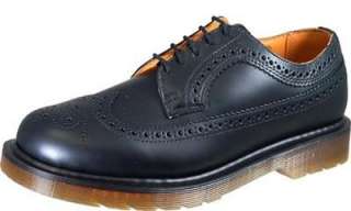 NEW Dr. Martens 3989 BLACK SMOOTH Wingtip Shoes UK 8 US 9  
