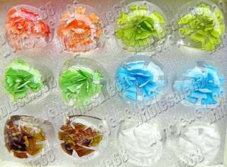 Jewelry Wholesale lots 3D flower murano glass rings new  