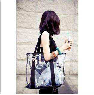 Women Transparent Clear Beach Casual Jelly Shoulder Bag S13  