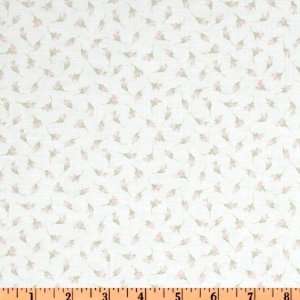  44 Wide Pristine Rosebuds White Fabric By The Yard Arts 