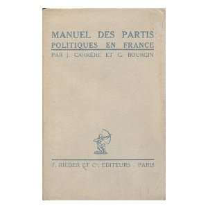   / par Jean Carrere et Georges Bourgin Jean (1897  ) Carrere Books