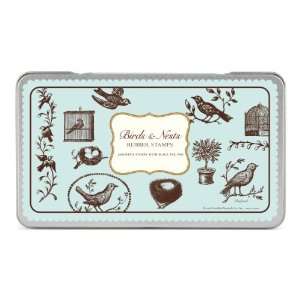  Cavallini Rubber Stamps Birds & Nests, Assorted with Ink 