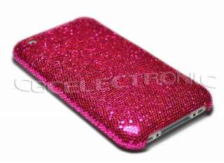 New Hotpink Bling shiny hard case skinfor iphone 3g 3gs  