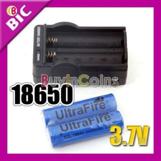 UltraFire 18650 3.7V Rechargeable Battery + Charger  