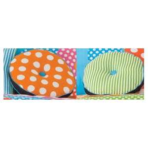  ON SALE Little Miss Matched Zany Flowers Round Pillow 