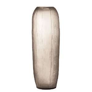   Karan Artisan Glass, Icicle, Etched Grand Tall Vase