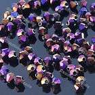   Purple Faceted Crystal Glass Bicone Loose Beads 3mm For Jewelry Making