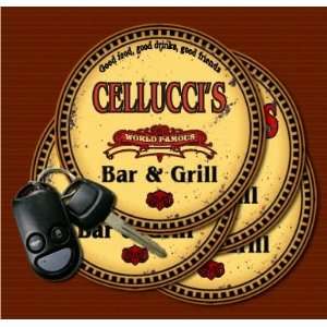  CELLUCCIS Family Name Bar & Grill Coasters Kitchen 