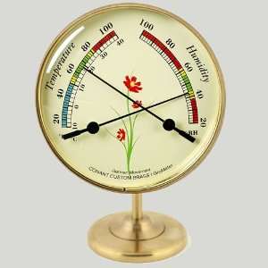  Solid Brass Temp and Humidity GroMeter