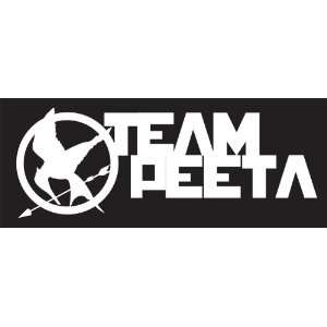  Hunger Games Team Peeta Design 2 Sticker Decal. White 