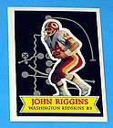 JOHN RIGGINS 1983 WASHINGTON REDSKINS Schedule Card HOF  
