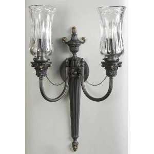  Waterford Whittaker 2 Arm Electric Wall Sconce, Crystal 