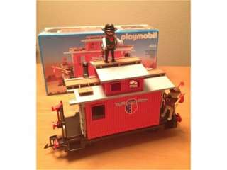   Western themed Red Caboose, set #4123, complete with Cowboy and Hobo