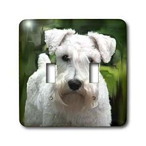 Dogs Schnauzer   White Schnauzer   Light Switch Covers   double toggle 