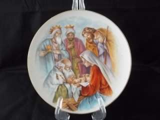 Homco Three Wisemen Jesus Mary Joseph Christmas Decorative Plate No 